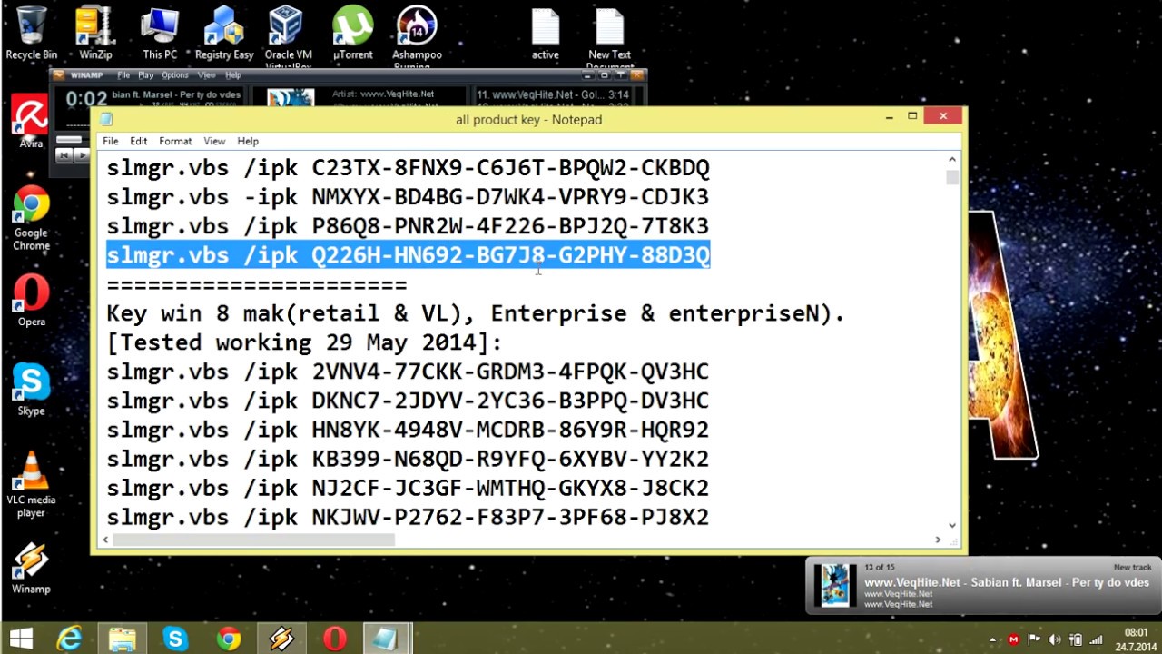Windows 8.1 single language build 9600 serial key